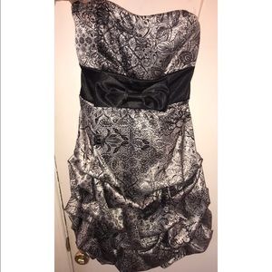 Above the knee strapless dress